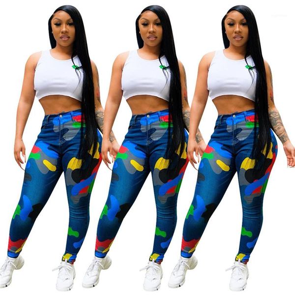 

pants fashion camouflage printed contrast color mid waist trousers casual streetwear female clothing autumn womens designer pencil, Black;white