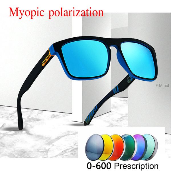 

blue lens men women polarized sunglasses custom made myopia minus prescription lens -1 .0 to -4.0 prescription glasses fml, White;black