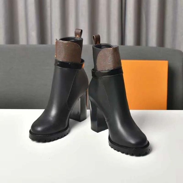 

classics boots fashionable and exquisite womens boots high heels and genuine leather outdoors fashion boots martin cowboy b06 l6, Black