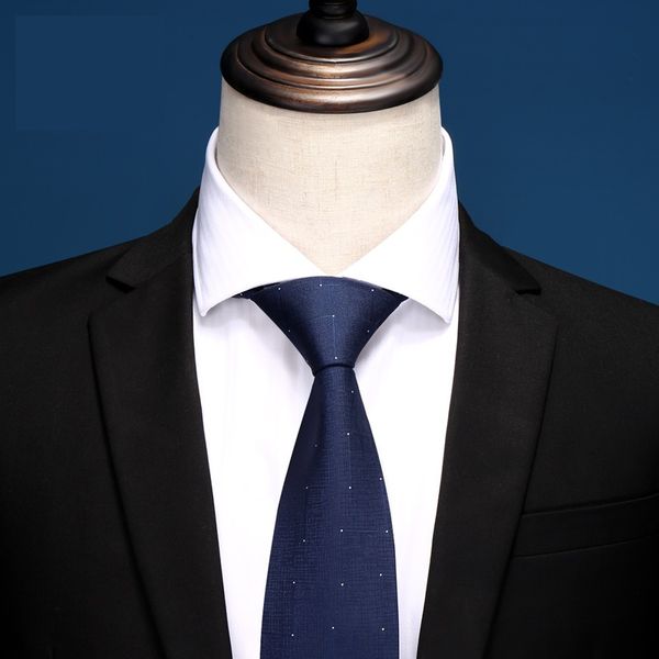 

высокое качество 2020 дизайнера новой мода white dot темно-синий 8cm стяжка для формального костюма мужчин галстук бизнеса работы с подарочн, Black;gray