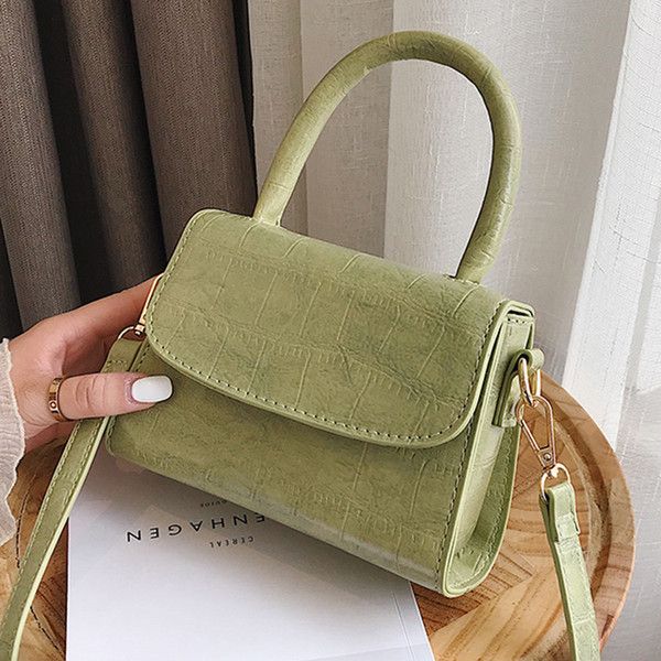 

2020 vintage alligator women's handbags female shoulder bags girls leather purses luxury handbags women bags messenger bag