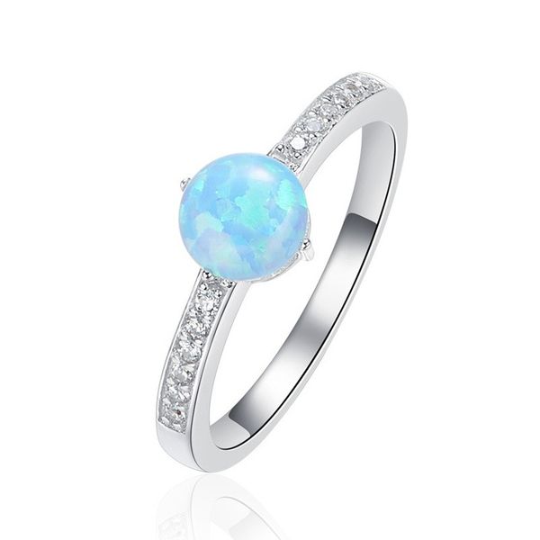 

female elegant rings blue rings for women fashion wedding party jewelry valentine''s day gift, Golden;silver