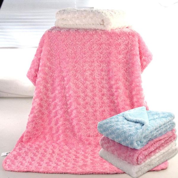 

baby blanket & swaddling newborn thermal soft fleece blanket rose velvet soft infant toddler stroller sleeping swaddle warp