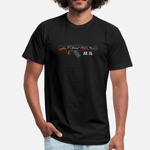 

comic ak47 rifle t shirt men custom tee shirt s-xxxl family loose building spring natural shirt