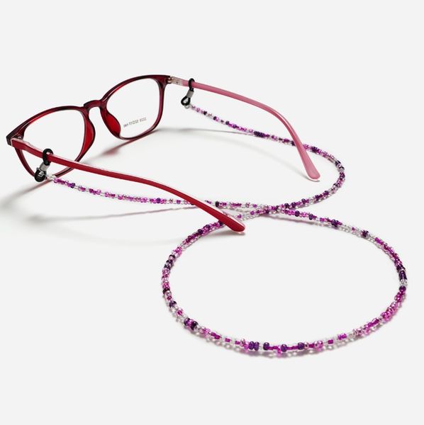 

bohemia transparent color beads lanyard hold straps reading glasses chain fashion cords women sunglasses accessories, Silver