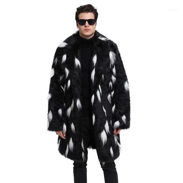 

faux fur fashion plus size casual winter coats warm luxury mens cardigan jacket mens spots designer, Black