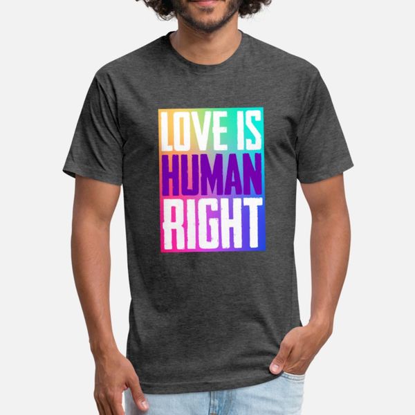 

love is human right lgbt gay pride тенниска мужчин дизайн с коротким рукавом размер s-3xl отдых graphic аутентичные весна осень урожай рубаш