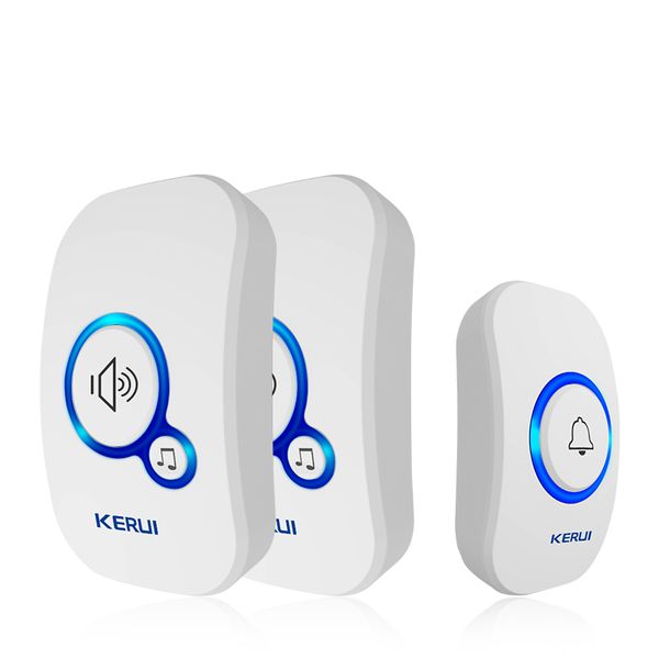 

doorbells kerui wireless smart doorbell home security alarm welcome led light 32 songs with waterproof button easy installation