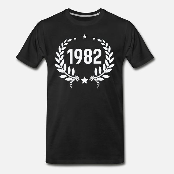 

born in 1982 t shirt men designer tee shirt o neck clothes loose casual spring letter shirt