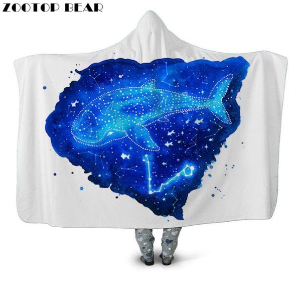 

plush hooded blanket coat wearable cloak white fashion animal 3d printed home fleece throw casual soft office bedding adults