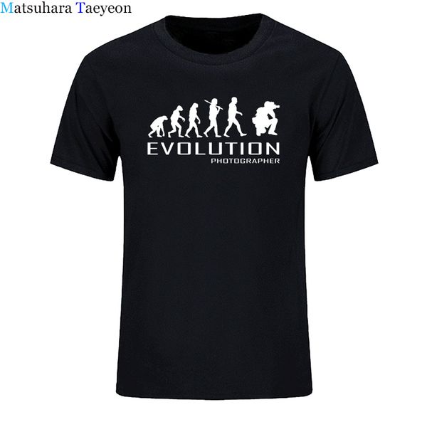 

summer men t-shirt ps camera fitness men's evolution of pgrapher tshirt funny t shirt tees