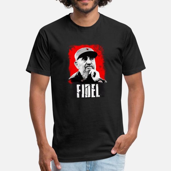 

fidel castro president cuba dead t shirt men design tee shirt crew neck natural cute comical summer vintage shirt