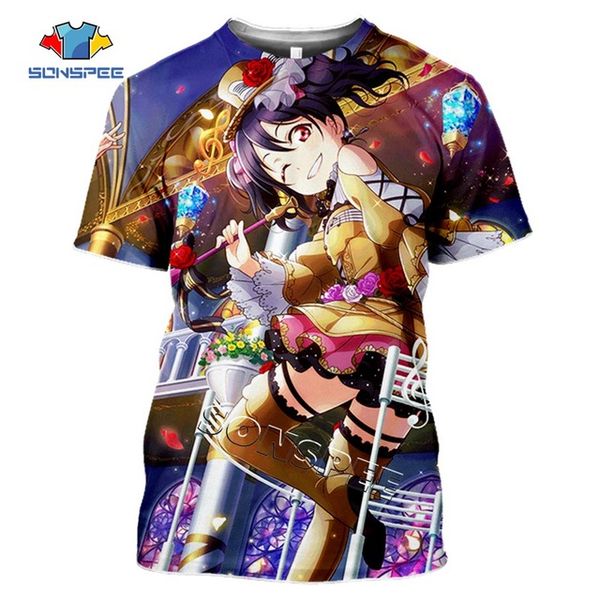 

3d cute girl summer men love live school idol anime 3d print shirts hentai hentai kawaii men clothing