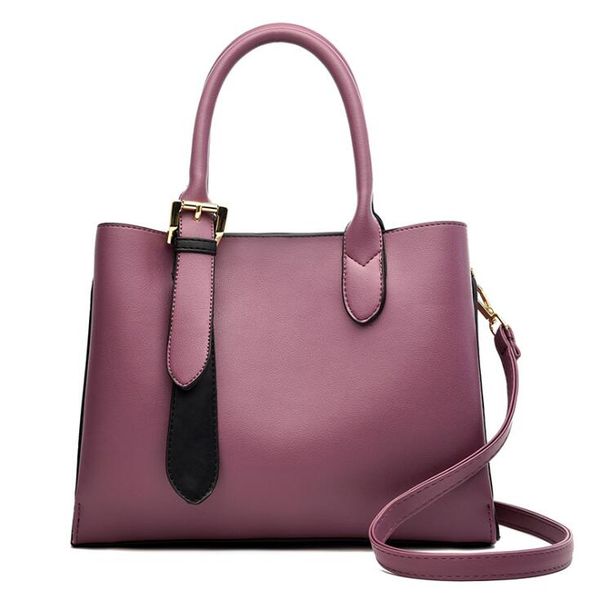 

2020 Women Handbags High Quality Leather Plain Lady Shoulder Bags Temperament Handbag Gift