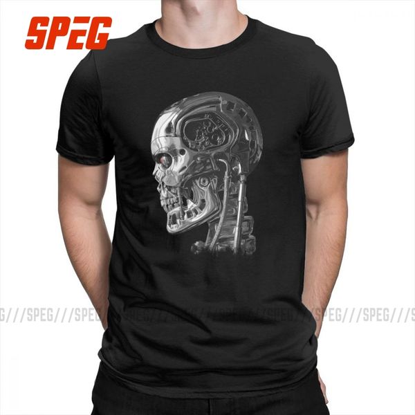 

new terminator t-shirt rock men black t shirt cotton plus size short sleeve retro robot men tees plus size
