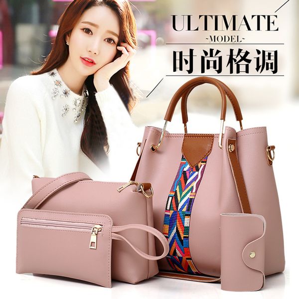 

new style fashion assortments women's bag hand shoulder bags three-piece set