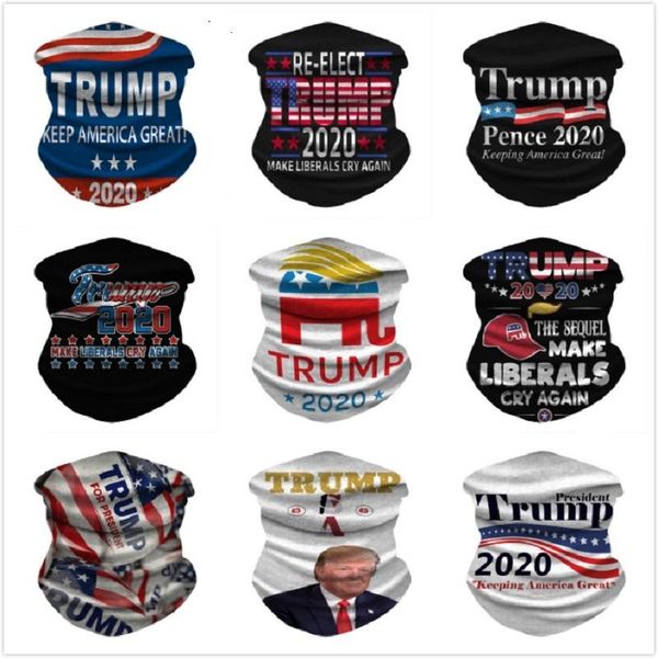 

dhl корабль trump маска моющийся американская избирательная печать пылезащитные маски открытый велоспорт шеи магия велоспорт шарф дизайнер п
