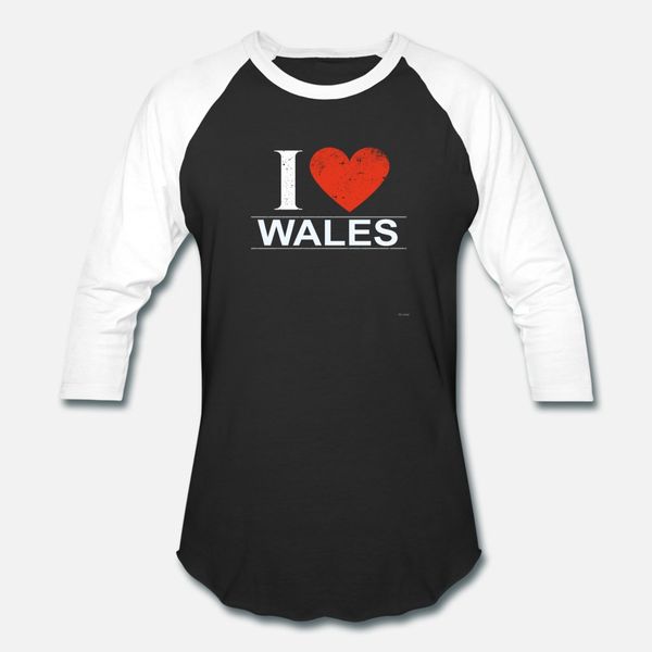 

i love wales t shirt men character cotton plus size 3xl letters fit funny casual spring novelty shirt