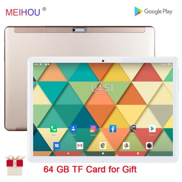 

2020 10 inch tablet android 9.0 2 gb ram 32gb rom 1280x800 ips large screen tablet wifi bluetooth media pad+64gb memory card