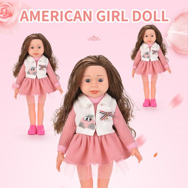 

popular big beautiful fashion girl american girl doll with ic music 18 inch doll for baby gift