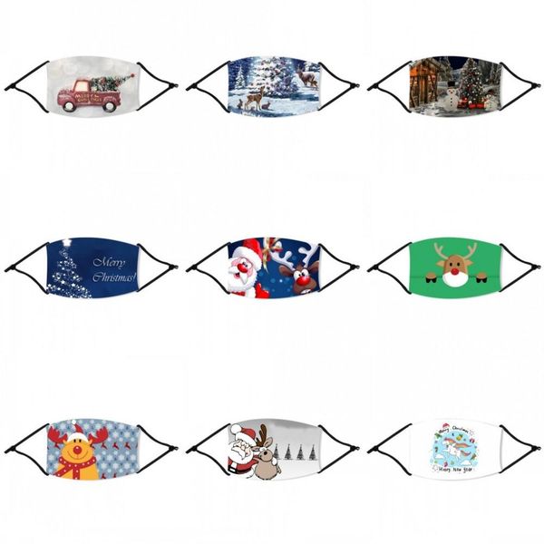 

Fashion Adult Santa Claus Christmas Masks Xmas Party Face Masks Anti Dust Mouth Cover Washable Reusable With Filter Party Masks FY4248