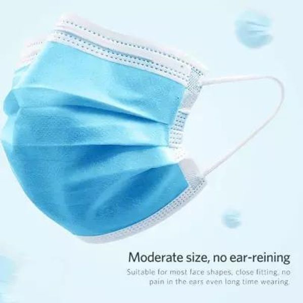 

disposable masks elastic in with stock ear loop face 3 ply breathable and comfortable for blocking dust protection pack5zjn