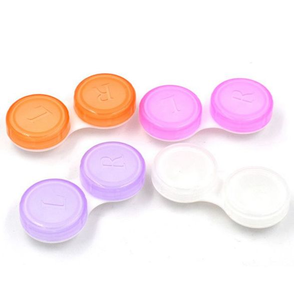 

plastic contact lens box travel portable holder soaking storage case candy colors contact lenses container kka8016