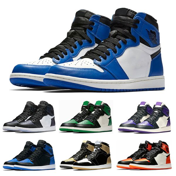 

2020 1s mens basketball shoes 3 with black mark green court purple chicago og 1 game royal blue backboard sports sneaker