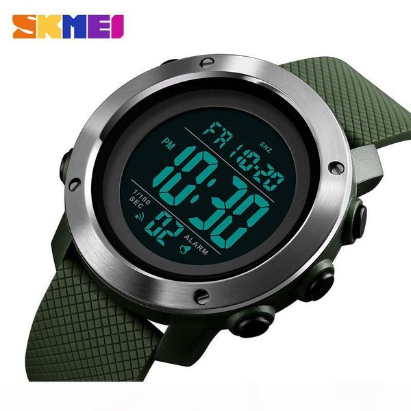 

skmei fashion men sport watches relogio masculino luxury men's digital waterproof wristwatches montre homme led clock, Slivery;brown