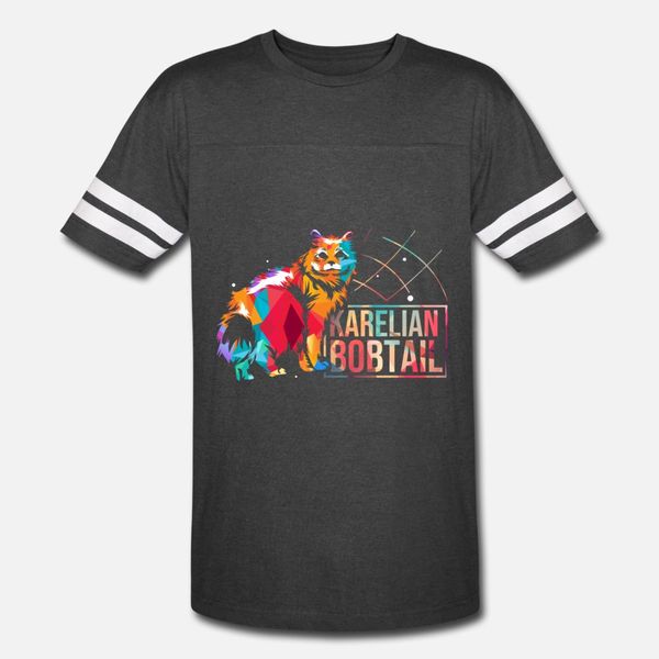 

karelian bobtail cat t shirt men customized tee shirt round collar kawaii fit new style summer letters shirt