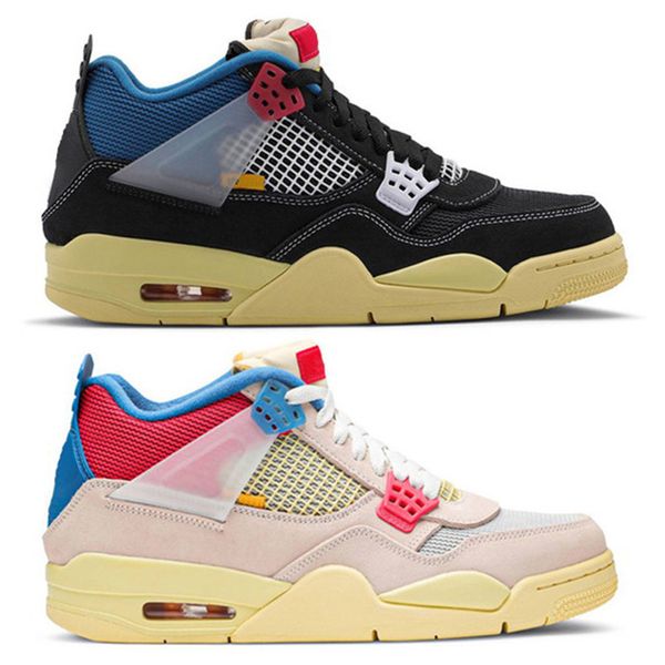 

union la jumpman 4 noir guava ice womens basketball shoes 4s iv brigade blue light red pink black sports sneakers trainers des chaussures