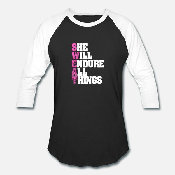 

sweat she will endure all things t shirt men print cotton crew neck male famous casual summer style normal shirt