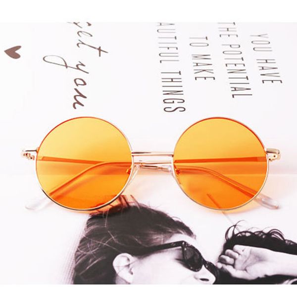 

round sunglasses men women full rim sun glasses for female male brand designer vintage retro sunglasses-women metal frames uv400, White;black