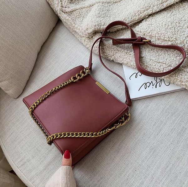 

women handbags lady chain shoulder bags crossbody double shoulder strap women totes senior bag