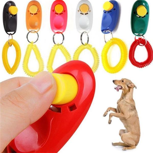 Новый портативный руководство Pet Training Clicker Dog Supplies Whistle Trainer Нежные кнопки Clicker Домашние животные собаки кошки Pet Clicker