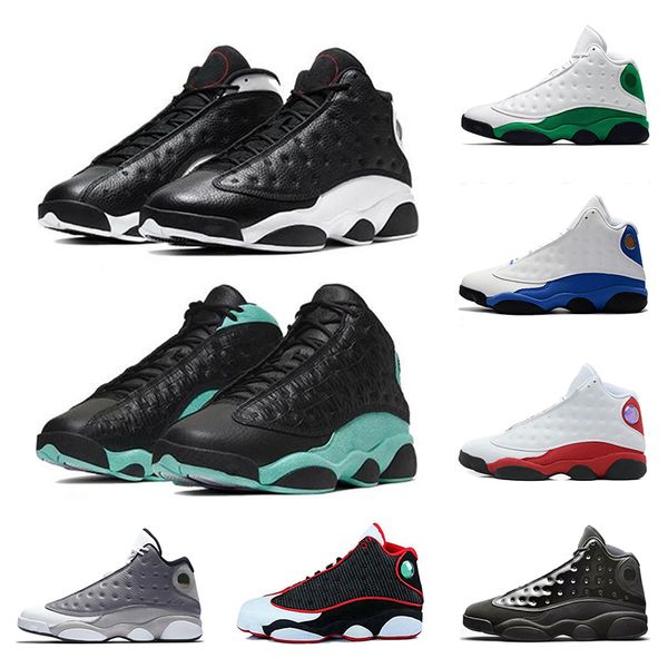 

13 13s mens basketball shoes rivals reverse he got game bred cap and gown island green men designer trainer sports sneakers size 40-47, Black