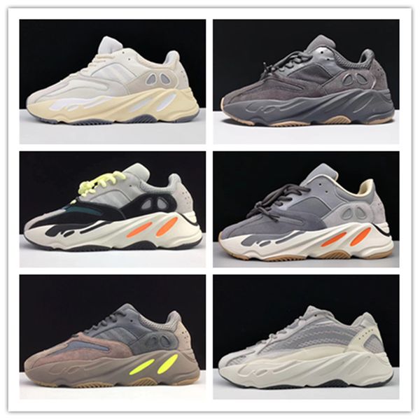 

700 wave runner 2020 new kanye relective orange tie-dye women carbon teal blue static sports running sneakers men shoes with box, Black