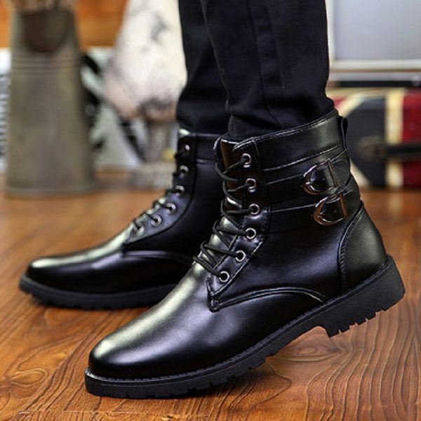 

2020 spring and autumn new fashion men's boots versatile lightweight comfortable warm breathable casual shoes, Black