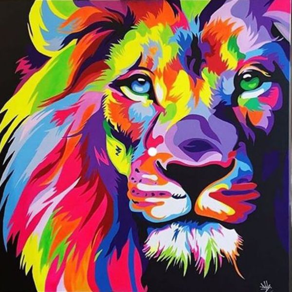 

5d diy алмазной картины полной square lion 12 созвездий вышивки креста мозаичной картины стразы декор алмазной вышивка