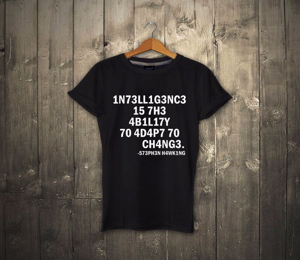 

2019 latest men t-shirt fashion men and men brand clothing fashion tees hawking intelligence stephen quotes t shirt