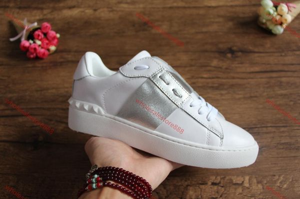 

2020 wholesale casual shoes fashion men women lusso progettista sneakers open shoes designer shoes with ruban, Black