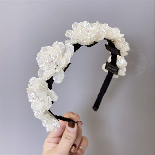 

hair accessories fashion headband women's resin handmade flowers bride po magazine shooting hairbands girl hiar band