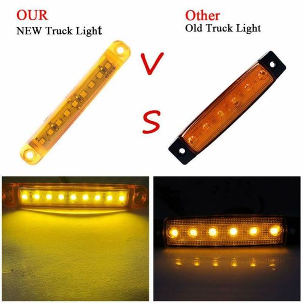 

40x red/amber/white/blue sealed 9-led side marker light for truck trailer lorry easy installation