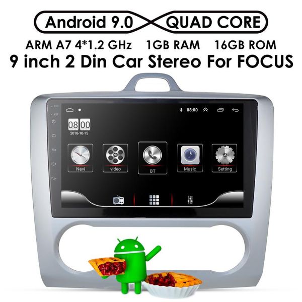 

9 inch 2 din android 9.0 gps navigation car radio multimedia player for 2004 2005 2006-2011 focus exi at usb dvr obd2 dab+ car dvd