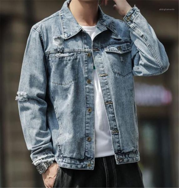 

jackets casual males clothing hole panelled mens designer jean jackets fashion pockets button panelled mens jean, Black;brown