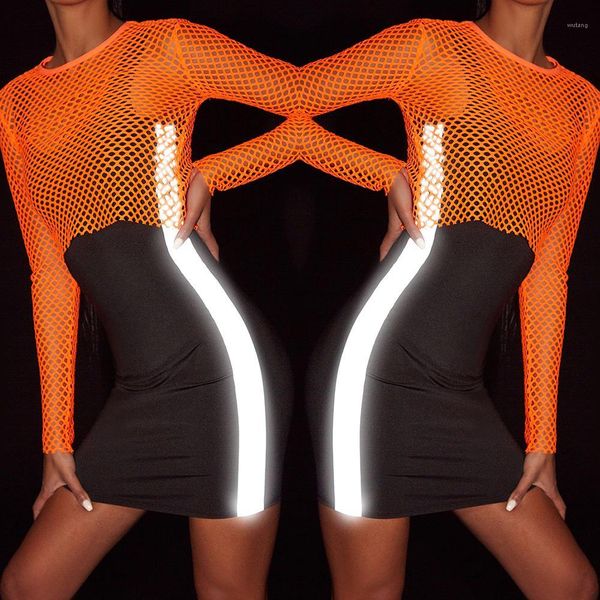 

летнее платье bodycon 3m reflective дизайнер рукавов платья женщины black tank, Black;gray