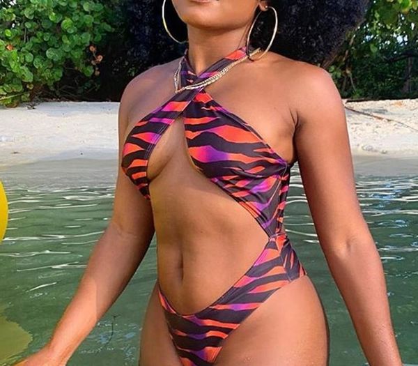 

1-piece female swimsuit beach cross neck bandage high waist brazilian bikini fashion wild comfortable bikini, White;black