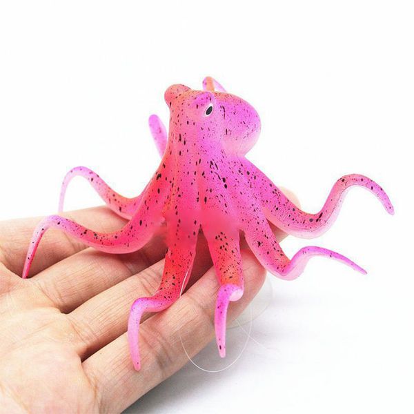 

искусственный octopus fluorescent присоске малый аквариум аквариум озеленению