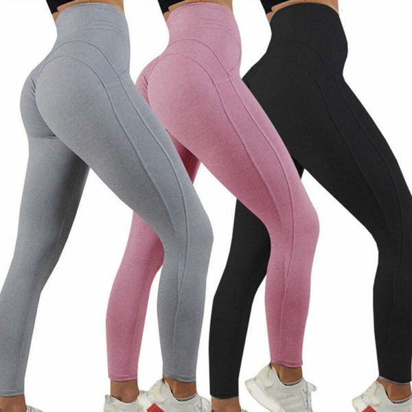 

women push up sports scrunch bulift elastic leggings gym yoga pants sexy, White;red