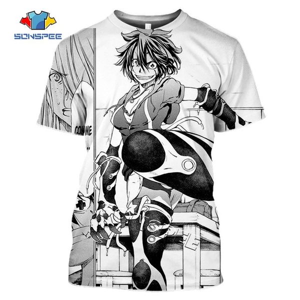

comic men hunting anime ragdoll gleipnir summer 3d print shirts horror comics harajuku men clothing